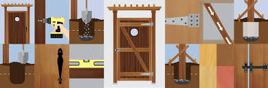 Drop the post into the hole. Designing Wooden Gates Fix Com