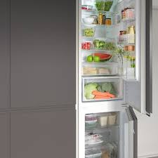 Integrated Fridge Freezer A Koldgrader White Isande Integrating A Fridge Freezer Kitchen Cabinet Refrigera Ikea Kitchen Integrated Fridge Refrigerator Panels