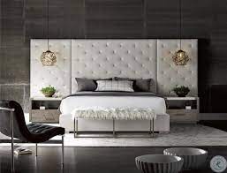 Modern Brando Cream Wall Panel Platform Bedroom Set In 2021 King Upholstered Bed Bedroom Furniture Sets Fabric Upholstered Bed