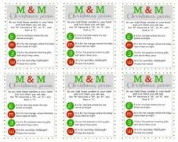 Use decorative ribbon to tie printable onto m&m candy cane. M M Christmas Poem Tags 1024x819 Mrs Happy Homemaker
