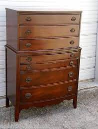 1940s bedroom furniture 136 for sale at 1stdibs. Dixie Bow Front Mahogany Bedroom Chest Of Drawers 1940s 80032582