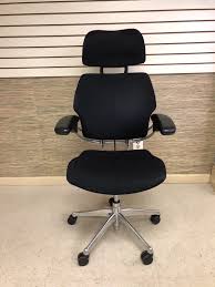 pre owned polished aluminum humanscale freedom executive chair with headrest chair executive chair office chair