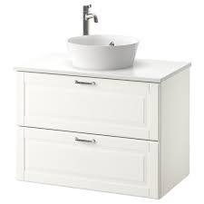 Browse ikea.ca for a wide assortment of freestanding vanities. Godmorgon Tolken Kattevik Bathroom Vanity Kasjon White Marble Effect Voxnan Faucet Ikea