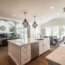 If you love to socialize while looking at your beautiful new kitchen, you might want to consider placing the sink on the island facing into the room. D29dd387bd858997d820f15921cfae06 Jpg 350 350 Kitchen Island With Sink And Dishwasher Kitchen Island With Sink Living Room Kitchen