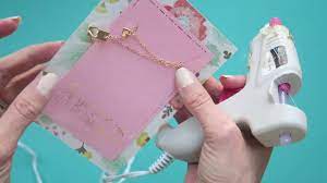 Free cutting file diy necklace card with pocket. How To Make Your Own Necklace Card Youtube