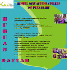 Inten ini masuknya tes dulu btw, dari nilai tes tersebut ditentukan dia kelas apa. Bimbel Sony Sugema College Ssc Pekanbaru Online Wa 085372266012 Posts Facebook