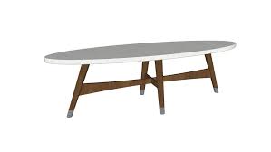 The rocket coffee table is a modern take mid century styling, inspired by iconic 1960's silhouettes. Reeve Mid Century Oval Coffee Table Marble Top 3d Warehouse