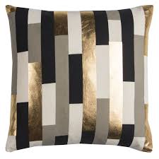 Black And White Striped Pillows Walmart Rachel Kate By Rizzy Home Decorative Poly Filled Throw Pillow Stripe 20 X20 Gray Walmart Com In 2020 Black And Gold Living Room Black And White Living Room Decor Living Room Decor