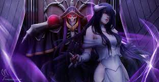Skull illustration, anime, overlord, ainz ooal gown, illuminated. Anime Overlord Ainz Ooal Gown Albedo Overlord 1080p Wallpaper Hdwallpaper Desktop Albedo Anime Anime Art Girl