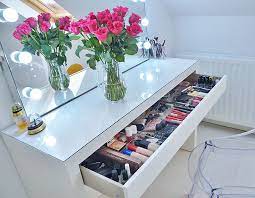 Makeup Storage Ideas With Images Ikea Makeup Vanity Ikea Malm Dressing Table Vanity Inspiration