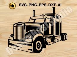 Semi Truck Truck Front View 18 Wheeler 16 Wheeler 22 Wheeler Big Truck Silhouette Svg Graphics Illustration Vector Logo Digital Clipart Big Trucks Digital Clip Art Semi Trucks