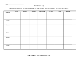 20 Always Up To Date Weekly Food Chart Printable