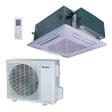 Gree 30600 Btu Ductless Ceiling Cassette Mini Split Air Conditioner With Heat Inverter And Remote 230volt Uma30hp230v1acs The Home Depot Ductless Ductless Mini Split Air Conditioner