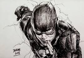 Barry allen how to draw the face of hinata (naruto anime). The Flash Justice League Ezra Miller Ink Drawing Ink Drawing Flash Drawing Drawings