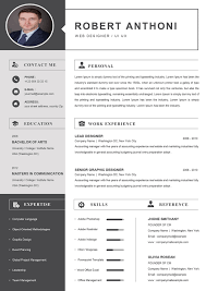 A regular example resume for. Modern Web Developer Resume Template For Word