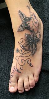 These two butterfly designs have been waiting for their coloring session for a very long time. 60 Butterfly Foot Tattoos Ideas