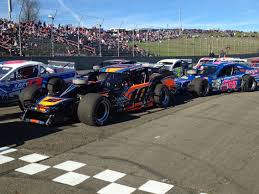 Daryl Lewis Jr 10 Bobby Holmes 8 Bryan Sherwood 95 Chris Ridsdale 1 At Chemung Speedrome For The Race Of Champions 200 Racing Motorsport Race Cars