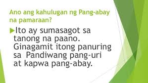 Filipino Pang Uri At Pang Abay Filipino Elementary Schools Panay