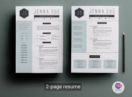 The documents contain hints to make it easy for you to create the content you will want. Two Page Cv Template By Chic Templates Thehungryjpeg Com