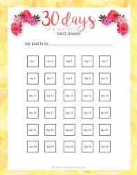 Free 30 Day Habit Tracker Printable Reach Your Goals With This Sheet Habit Tracker Printable Tracker Free Fitness Journal Printable