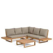 Tout l'outillage de jardin chez jardin boutique. Salon De Jardin 1 Canape D Angle Et 1 Table Basse Kave Home Flaviina Drawer