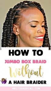 Jumbo Box Braids Using The Rubber Band Method That Is Safe And Protective For Natural Hair Long Plaits Box Braids Styling Jumbo Box Braids Box Braids Tutorial