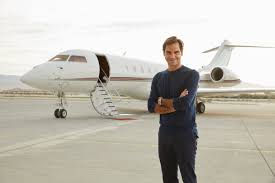 Roger federer's private jet is sponsored by the aviation company, netjets. Roger Federer Express The First Airplane With Rf Brand