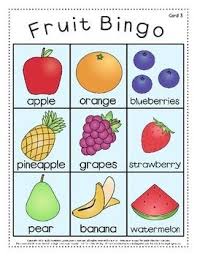 Food Group Fruit Game Fruit Healthy Food Activities For Preschool Bingo