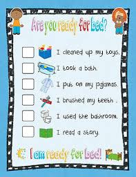 A5 Magnetic Childrens Bedtime Routine Chart Picture Poster
