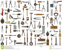 vintage tools and utensils stock