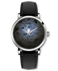 Sprawl Funny Watches For Teenage Girls Boys Analog Quartz Wrist Watch Black Genuine Leather Strap Shy Bright Full Moo Wrist Watch Black Watch Genuine Leather