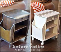 Magazine Rack Side Table Makeover Side Table Makeover Table Makeover Painted Furniture