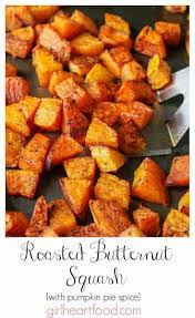 Roasted Butternut Squash Cubes With Pumpkin Spice Recipe Butternut Squash Side Dish Butternut Squash Recipes Roasted Butternut Squash Cubes
