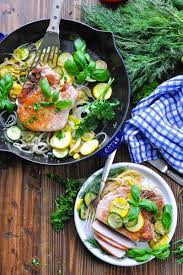 Grill until tender, 2 to 3 minutes per side. Skillet Pork Chops With Zucchini And Squash Recipelion Com