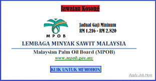 Job title, keyword or company. Pelbagai Jawatan Terbaru Mpob Dbjobasia Com Terbaru Jawatan Dibuka