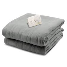 Shop for sunbeam electric blankets in electric blankets. Biddeford Blankets Comfort Knit Fleece Heated Electric Blanket Twin Gray Walmart Com Walmart Com