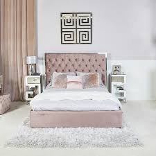 Bedding queen or king size pink comforter set paris eiffel tower bedspread 4 pc unbranded sets duvet cover master bedroom. Rose Pink Velvet King Size Bed Ada Collection