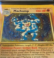 Machamp cards machamp 26 champion's path. Machamp 8 102 1 Of A Kind 1st Edition Pokemon Card Crimp Error Swirl Holo Ebay