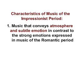 Impressionist an impressionist music video is a music video which. Impressionist Music