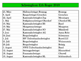 Je länger die saison dauert, desto aussagekräftiger dürften die rangierungen werden. Agenda 2018 Von Erb Roger Schwingerzeitung Schlussgang Facebook