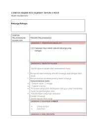 Ketika kamu menyusun laporan, makalah, atau skripsi maka perlu ada kata pengantar sebagai salah satu bagian pelengkap susunan sebuah karya. Contoh Kajian Kes Sejarah Tahun 4 Kssr Docx