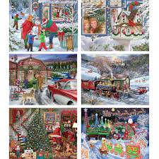 500 piece jigsaw puzzles are perfect for puzzlers of all ages and offer interlocking, durable pieces that can stand the test of little hands. Set Of 6 Bigelow Illsutrations 500 Piece Jigsaw Puzzles Bits And Pieces
