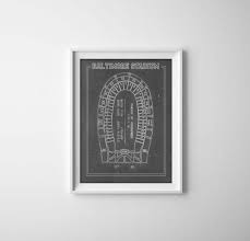 Print Of Vintage Baltimore Stadium Seating Chart Seating Chart On Photo Paper Matte Paper Or Canvas