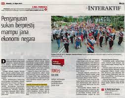 Hanya berita yang berinformasi dan mempunyai sumber sahih sahaja akan dibenarkan dibuka di bod ini. Penganjuran Sukan Berprestij Mampu Jana Ekonomi Negara Universiti Putra Malaysia