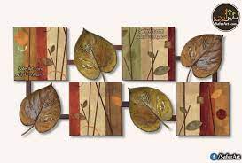لوحات فنية خشبية هاند ميد سفير ارت للديكور wood wall art leaf wall art leaf wall