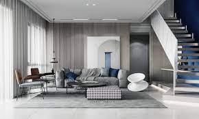 灰中带蓝 空间 室内设计 大师一号壹哥 原创作品 站酷 zcool parisian living room living room remodel living dining room