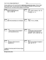 Circuit Training Algebra Mixed Review Iv Algebra Exponential Functions Linear Inequalities