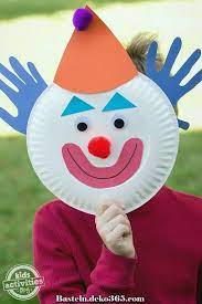 Masken aus papptellern und allen bastelmaterialresten sind für kindern eine kreative herausforderung, wenn sie mal ohne hilfe es gab nur eine vorgabe: Clowns Pappteller Basteln Mit Kids Fasching Basteln Clown Clown Basteln Vorlage Fasching Basteln