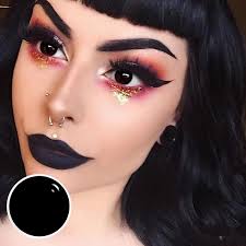 Image result for black sclera contacts