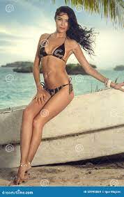 Attractive Asian Girl in Bikini Stock Image - Image of seacoast, ocean:  55995869